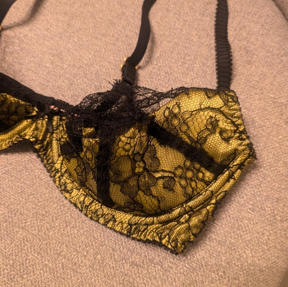 Agent Provocateur Leisa Black Mustard Bra - Picture 5 of 12